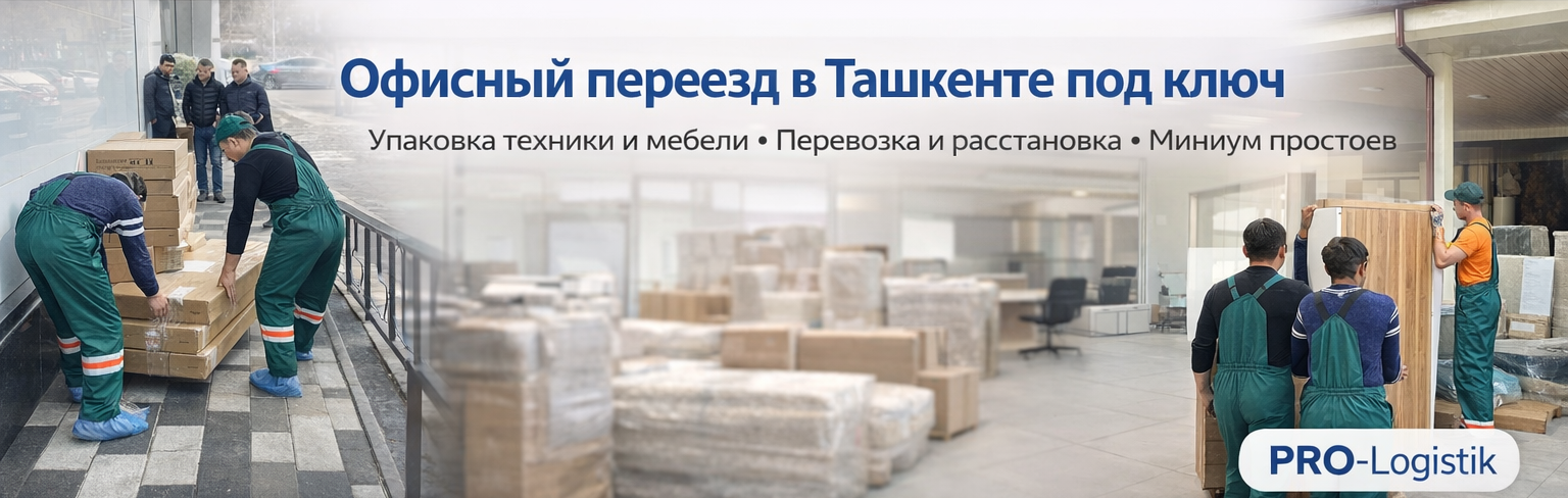 Офисный переезд под ключ в Ташкенте